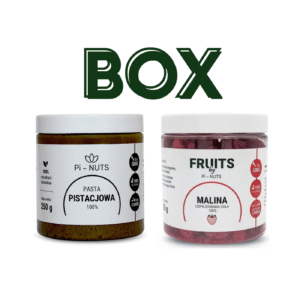 BOX 5 - Pasta pistacjowa 250g, malina lio 25g